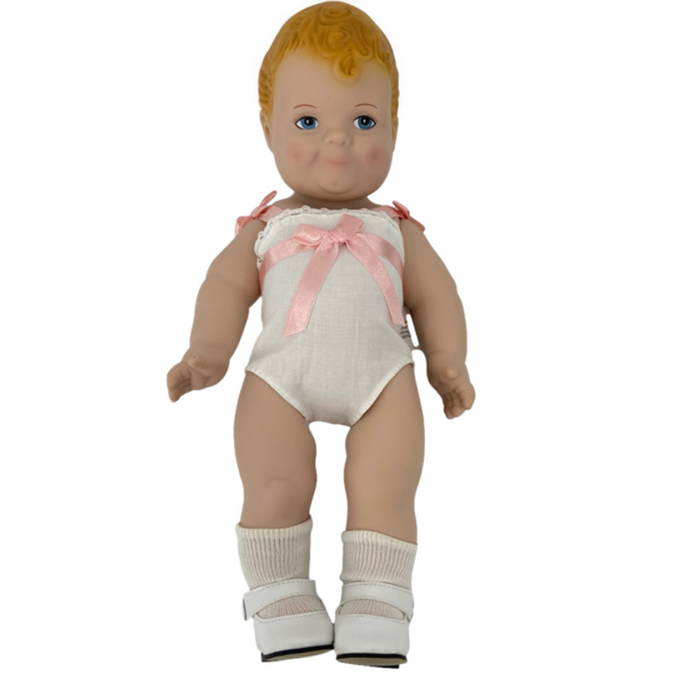 Daisy Kingdom Vintage 1991 Baby Doll Blue Eyes Jointed White Shoes 13 Inch